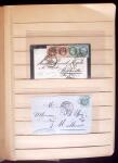 1849-1880 3 gros classeurs de lettres rangées par