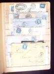 1849-1880 3 gros classeurs de lettres rangées par