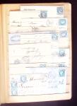 1849-1880 3 gros classeurs de lettres rangées par