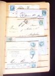 1849-1880 3 gros classeurs de lettres rangées par
