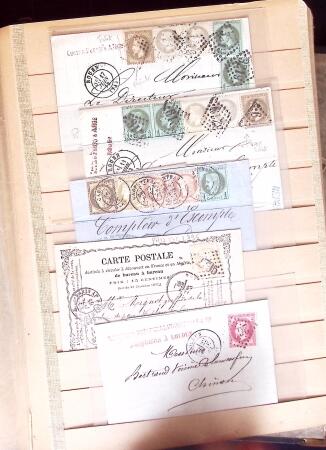 1849-1880 3 gros classeurs de lettres rangées par