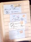 1849-1880 3 gros classeurs de lettres rangées par