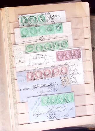 1849-1880 3 gros classeurs de lettres rangées par