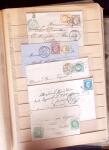1849-1880 3 gros classeurs de lettres rangées par