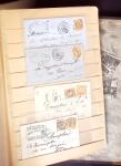 1849-1880 3 gros classeurs de lettres rangées par
