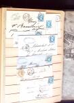1849-1880 3 gros classeurs de lettres rangées par