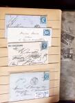 1849-1880 3 gros classeurs de lettres rangées par