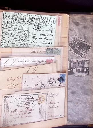 1849-1880 3 gros classeurs de lettres rangées par