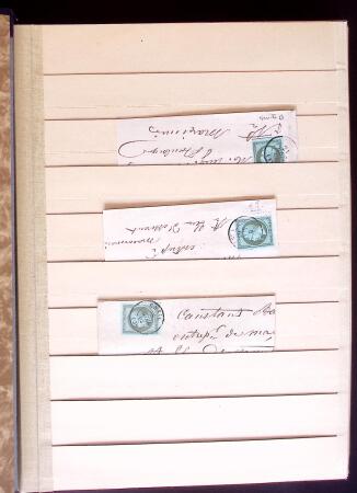 1849-1880 3 gros classeurs de lettres rangées par