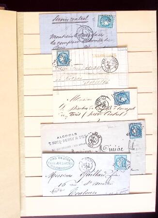 1849-1880 3 gros classeurs de lettres rangées par