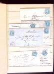 1849-1880 3 gros classeurs de lettres rangées par