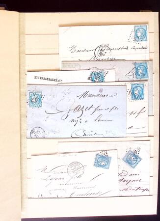 1849-1880 3 gros classeurs de lettres rangées par