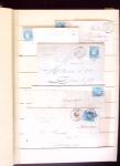 1849-1880 3 gros classeurs de lettres rangées par