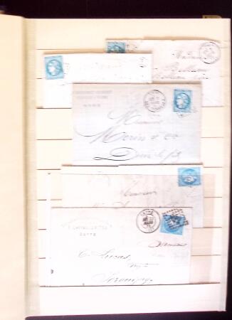 1849-1880 3 gros classeurs de lettres rangées par