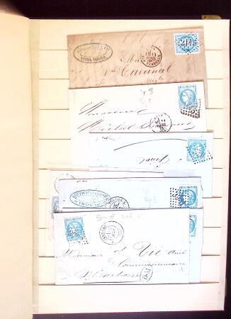 1849-1880 3 gros classeurs de lettres rangées par
