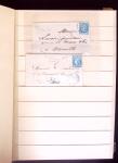 1849-1880 3 gros classeurs de lettres rangées par