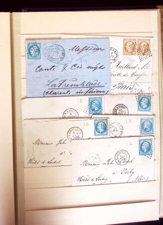 1849-1880 3 gros classeurs de lettres rangées par