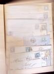 1849-1880 3 gros classeurs de lettres rangées par