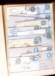 1849-1880 3 gros classeurs de lettres rangées par
