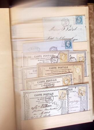 1849-1880 3 gros classeurs de lettres rangées par