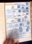 1849-1880 3 gros classeurs de lettres rangées par