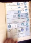 1849-1880 3 gros classeurs de lettres rangées par
