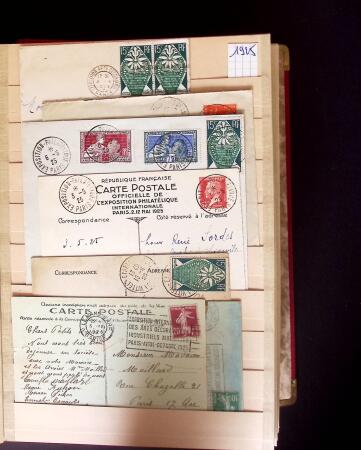 1900-1950 2 gros classeurs avec des lettres et des