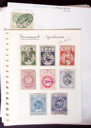 1884-1940, Attractive RAILWAY STAMPS collection mounted