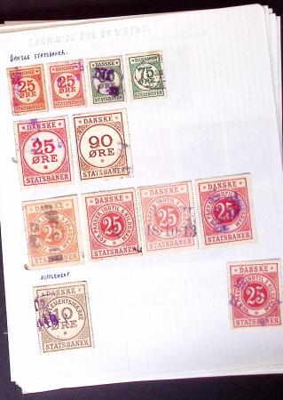 1884-1940, Attractive RAILWAY STAMPS collection mounted