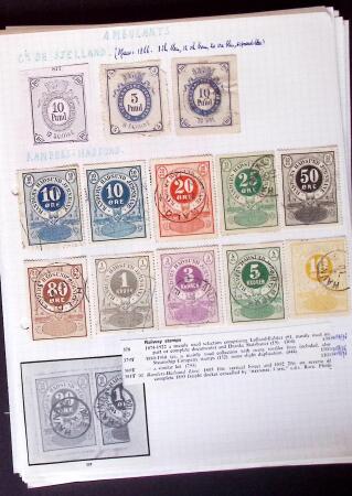1884-1940, Attractive RAILWAY STAMPS collection mounted