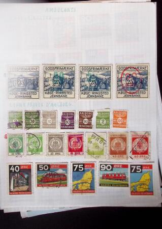 1884-1940, Attractive RAILWAY STAMPS collection mounted