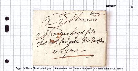 1729-1750 5 lettres avec les premières marques d'origine