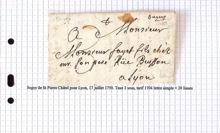 1729-1750 5 lettres avec les premières marques d'origine