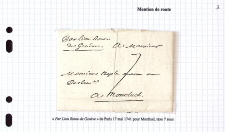 1729-1750 5 lettres avec les premières marques d'origine