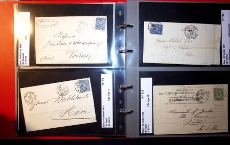 1849-1900 Près de 350 lettres classiques à la pièce,