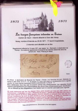 1870-71 Les Troupes Françaises Internées en SuisseExceptionnelle