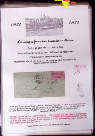1870-71 Les Troupes Françaises Internées en SuisseExceptionnelle