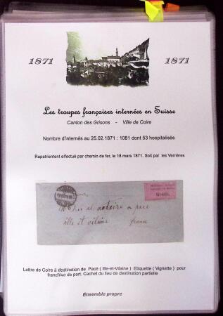1870-71 Les Troupes Françaises Internées en SuisseExceptionnelle