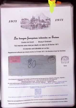 1870-71 Les Troupes Françaises Internées en SuisseExceptionnelle