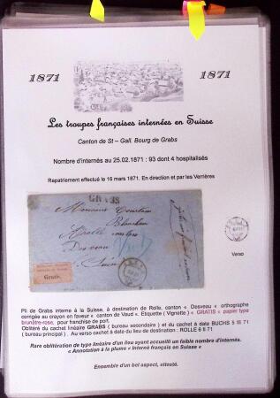 1870-71 Les Troupes Françaises Internées en SuisseExceptionnelle