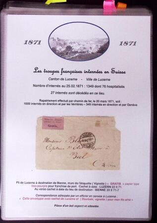 1870-71 Les Troupes Françaises Internées en SuisseExceptionnelle