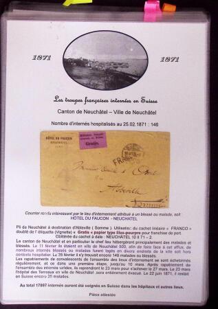 1870-71 Les Troupes Françaises Internées en SuisseExceptionnelle