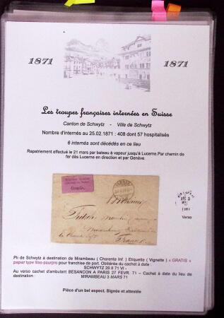 1870-71 Les Troupes Françaises Internées en SuisseExceptionnelle