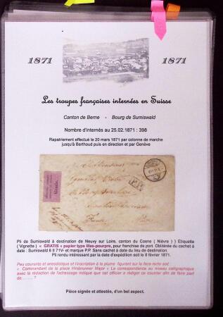 1870-71 Les Troupes Françaises Internées en SuisseExceptionnelle