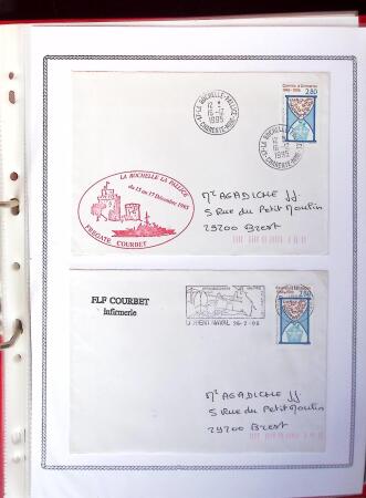 1945-2010 Collection sur la Poste Navale avec des milliers