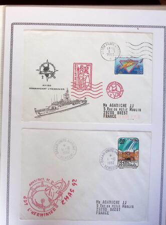 1945-2010 Collection sur la Poste Navale avec des milliers