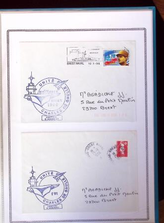 1945-2010 Collection sur la Poste Navale avec des milliers