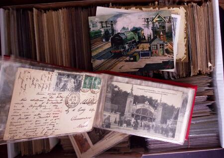1900-1970 Collection de cartes postales anciennes d'un