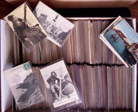 1900-1930 Plusieurs centaines de cartes postales anciennes