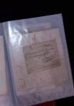 1646-1850 Ensemble classé en une boite , 1 gros classeur,